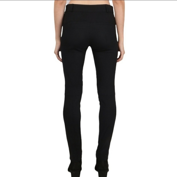 Veronica Beard Blossom Skinny Biker Pant Sz2 Black Ankle Zip - Picture 2 of 11